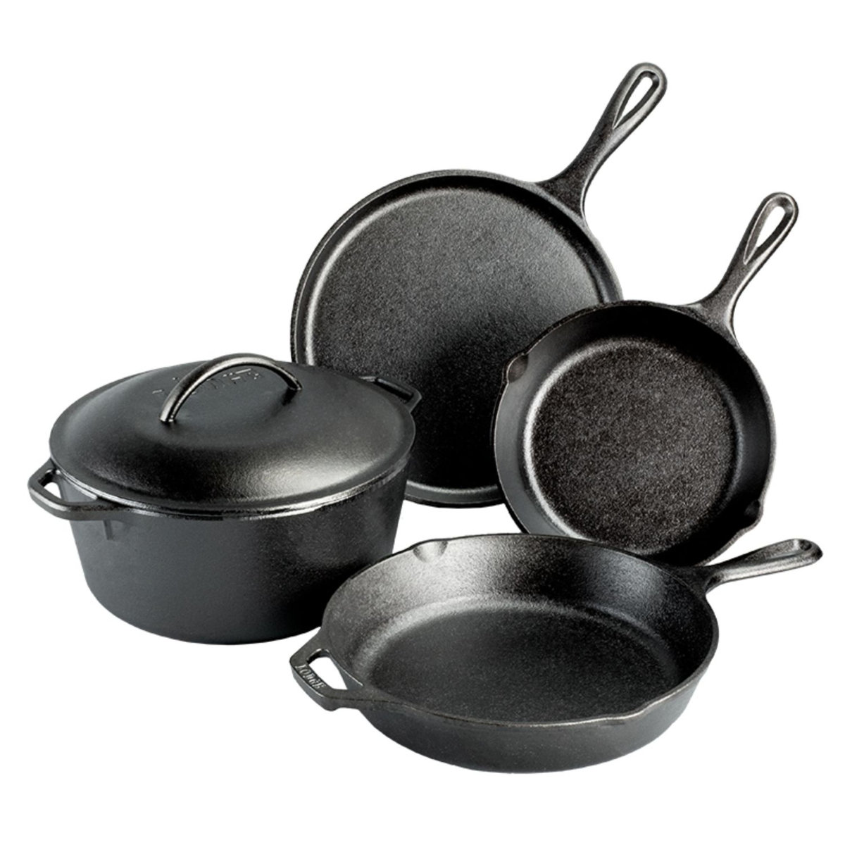 Lodge Seasoned Cast Iron 5 Piece Cookware Set
